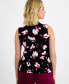 ფოტო #2 პროდუქტის Petite Abstract-Print Shell Top