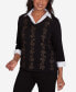 ფოტო #3 პროდუქტის Petite Rue Rivoli Beaded Embroidered Cozy Two in One Top