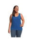 ფოტო #3 პროდუქტის Plus Size Fine Gauge Cotton Cardigan and Tank Sweater Set