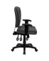 Фото #1 товара Mid-Back Gray Fabric Multifunction Ergonomic Swivel Task Chair With Adjustable Arms