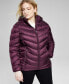 Фото #1 товара Куртка пуховая Charter Club женская плюс размер с капюшоном, упаковываемая, созданная для Macy's