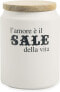 Фото #1 товара Villa d'Este Home Tivoli Stoneware Storage Jar, White, 11 x 15 cm