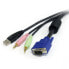 Фото #5 товара StarTech.com 6 ft 4-in-1 USB VGA KVM Switch Cable with Audio and Microphone - Black - 500 g - 22 mm - 251 mm - 326 mm - 475 g