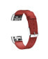 Unisex Fitbit Charge 2 Red Genuine Leather Watch Replacement Band