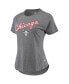 ფოტო #3 პროდუქტის Women's Heathered Gray Chicago Bulls City Edition Phoebe Tri-Blend T-shirt