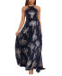 Фото #4 товара Women's Metallic Printed Halter Gown