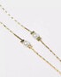 Фото #2 товара ALDO 2 pack gold plated delicate necklaces with faux pearl detail in gold