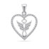 Фото #1 товара Romantic pendant made of white gold with zircons PT20WAU