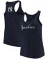 Women's Plus Size Navy New York Yankees Swing For The Fences Racerback Tank Top