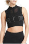 Фото #1 товара Air Dri-FIT 1/4 Fermuarlı Sıkı Kesim Kadın Crop T-shirt