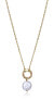 Třpytivý pozlacený náhrdelník s perlou Elegant 13180C100-99