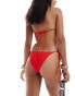 South Beach essentials tie side bikini bottom in red