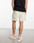 New Look pull on smart short in off white