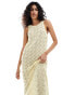 Selected Femme maxi crochet dress in yellow Flan, 38 - фото #2