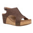 Corkys Carley Studded Wedge Womens Brown Casual Sandals 30-5316-BWCV-Q