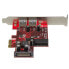 Фото #6 товара StarTech.com 4-port PCI Express USB 3.0 card - 2 external - 2 internal - SATA power - PCIe - SATA,USB 3.2 Gen 1 (3.1 Gen 1) - Full-height / Low-profile - Metallic - Red - 3 m - 1920042 h