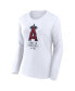 Фото #3 товара Women's White Los Angeles Angels Long Sleeve T-shirt