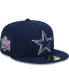 ფოტო #1 პროდუქტის Men's Navy Dallas Cowboys Main Patch 59FIFTY Fitted Hat