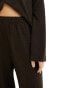 Vero Moda textured jersey trouser co-ord in deep brown