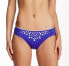 Фото #1 товара BECCA American Fit Laser Cut Out Womens Solid Blue Swimsuit Bikini Bottom Size S