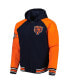 Фото #4 товара Men's Navy Chicago Bears Defender Raglan Full-Zip Hoodie Varsity Jacket