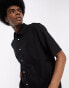 Фото #2 товара Weekday randy short sleeve shirt in black