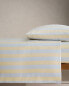 Striped print fitted sheet