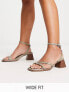 ASOS DESIGN Wide Fit Hastings mid block heeled sandals in ivory