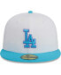 ფოტო #3 პროდუქტის Men's White Los Angeles Dodgers Vice 59FIFTY Fitted Hat