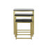 Set of 3 tables DKD Home Decor Black Golden 50 x 35 x 60 cm