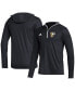 Фото #4 товара Men's Black Pittsburgh Penguins Team Long Sleeve Quarter-Zip Hoodie T-shirt