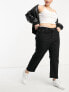 Levi's Plus 501 straight fit crop jeans in black