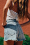 Фото #15 товара Джинсовые шорты trf с высокой посадкой и разрезами ZARA