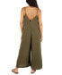 Juniors' Solid Waimea Wide-Leg V-Neck Jumpsuit