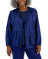 ფოტო #1 პროდუქტის Women's Hooded Packable Zip-Front Jacket, Created for Macy's