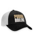 Фото #2 товара Men's Black, White Purdue Boilermakers Stockpile Trucker Snapback Hat