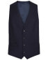 Фото #1 товара Charles Tyrwhitt Adjustable Fit Twill Busine Suit Wool Waistcoat Men's Blue 36R