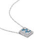 ფოტო #4 პროდუქტის Blue Topaz (1-5/8 ct. t.w.) & White Topaz (1/2 ct. t.w.) 17" Pendant Necklace in 10k White Gold