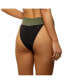 Фото #2 товара Women's Color Block High Leg Band Bikini Bottom