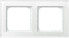 Ospel Ramka Sonata 2-krotna szklana biała (R-2RG/31)