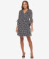 Фото #1 товара Women's Printed Chiffon Bell-Sleeve Dress