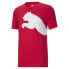 Фото #1 товара Puma Oversized Logo Crew Neck Short Sleeve T-Shirt Mens Red Casual Tops 67878411