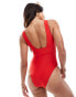 Фото #3 товара South Beach essentials plunge swimsuit in red