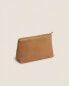 Фото #1 товара Medium split suede toiletry bag