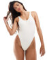 Фото #4 товара Candypants button down ribbed swimsuit in cream