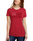 ფოტო #1 პროდუქტის Women's Premium Blend Word Art USA Flag T-shirt