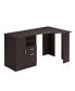 Classic Office Desk With Storage, Espresso Коричневый, 1 Count - фото #8