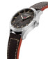 ფოტო #2 პროდუქტის Men's Swiss Automatic Startimer Black Leather Strap Watch 41mm