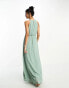 Vila Bridesmaid halterneck maxi dress in sage green