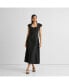 Women's Ruched Dress with Front Slit